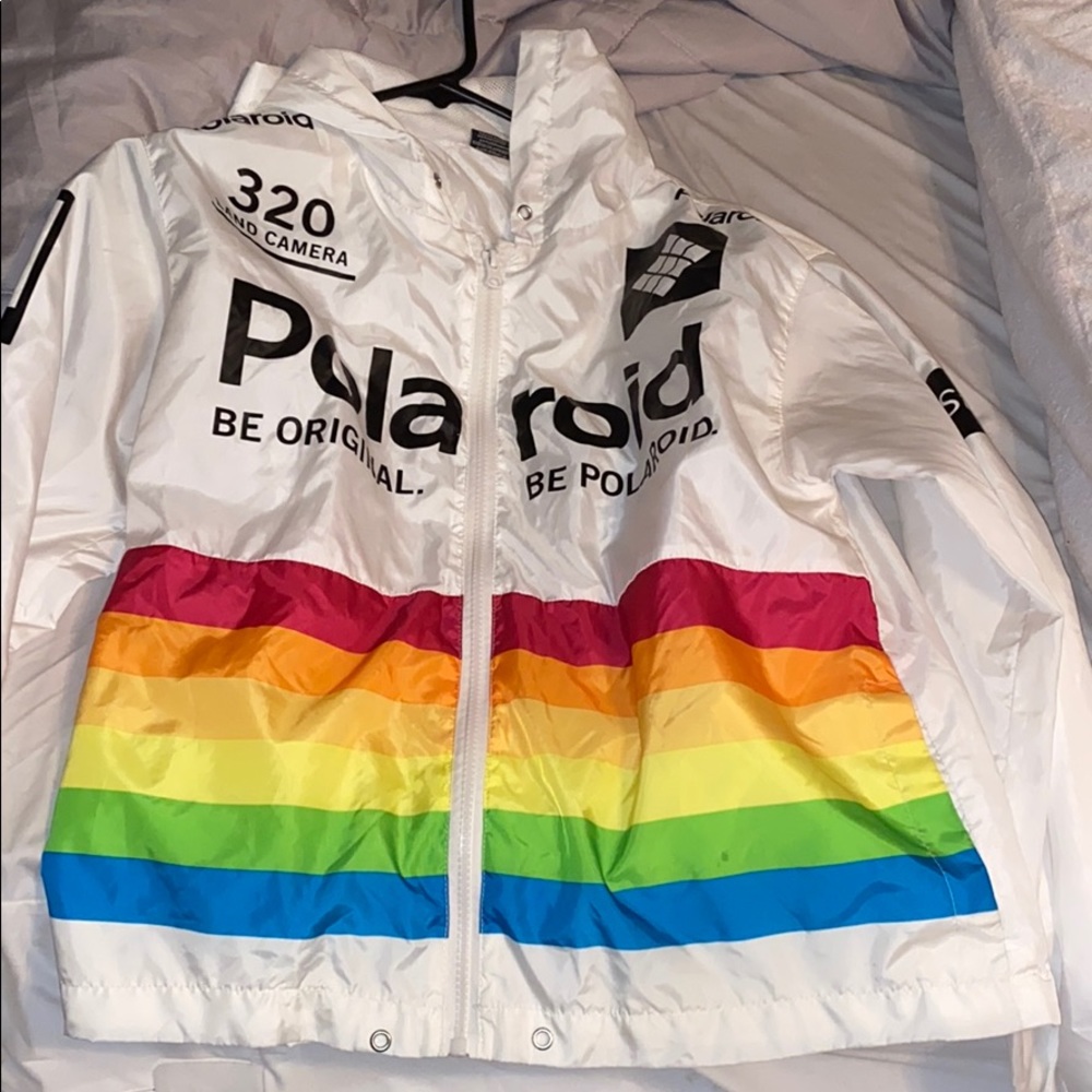 Polaroid White Windbreaker